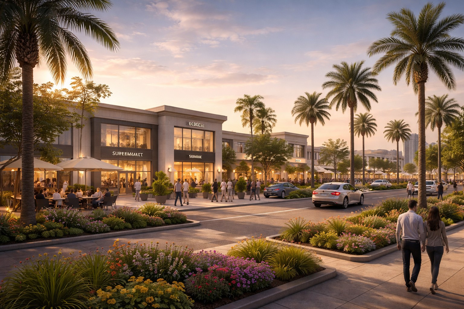 Commercial area within the urban development plan