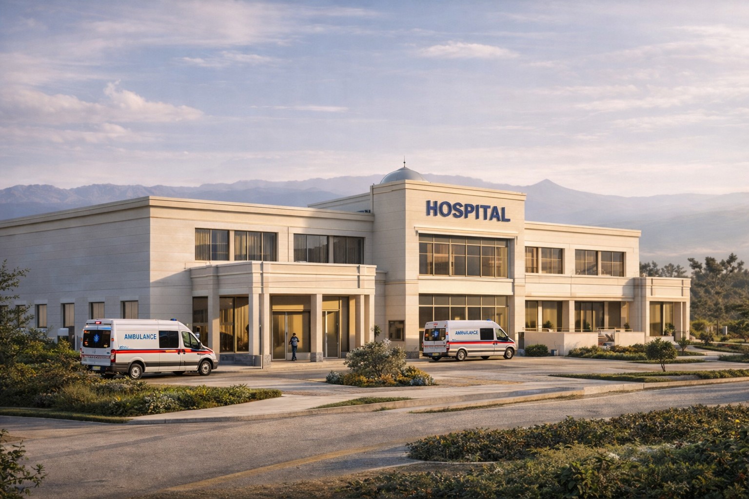 Healthcare facility within the development area